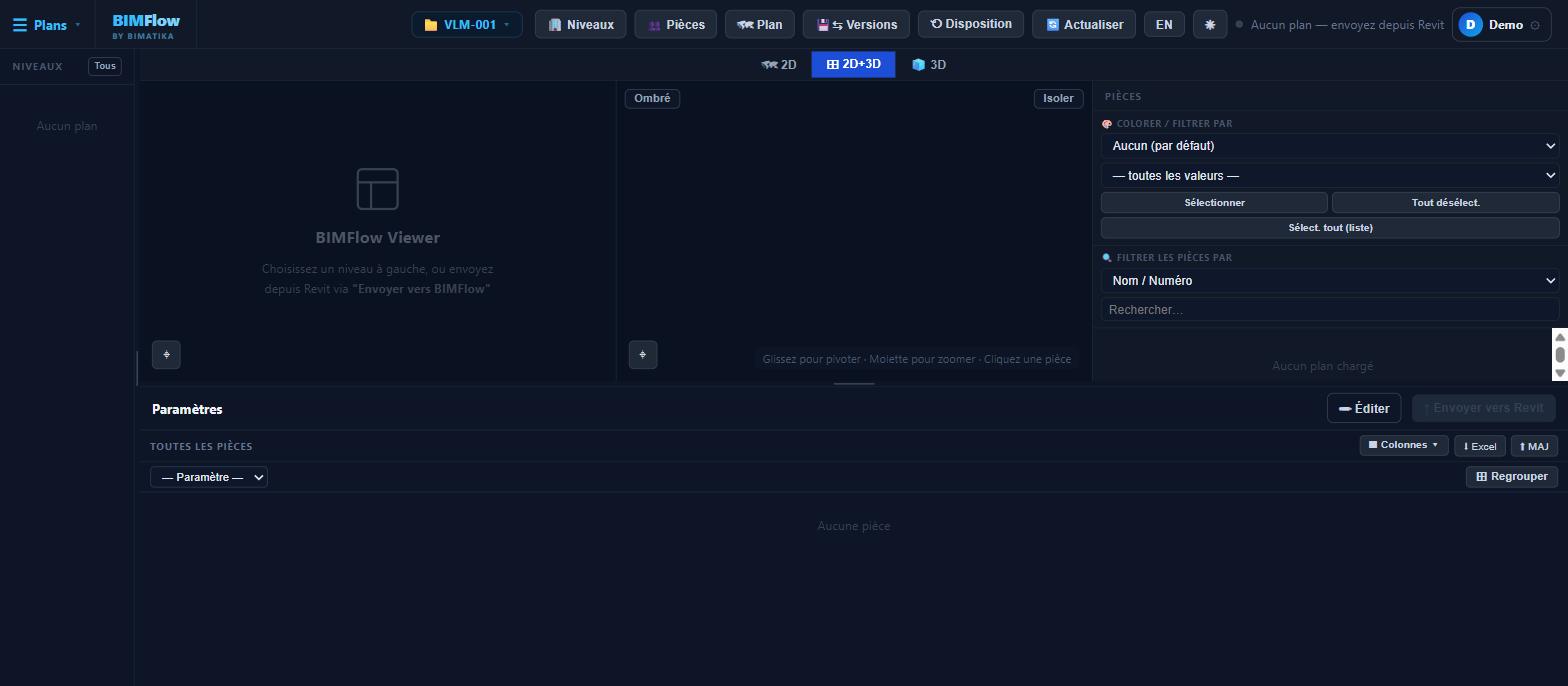 BimFlow web app viewer interface