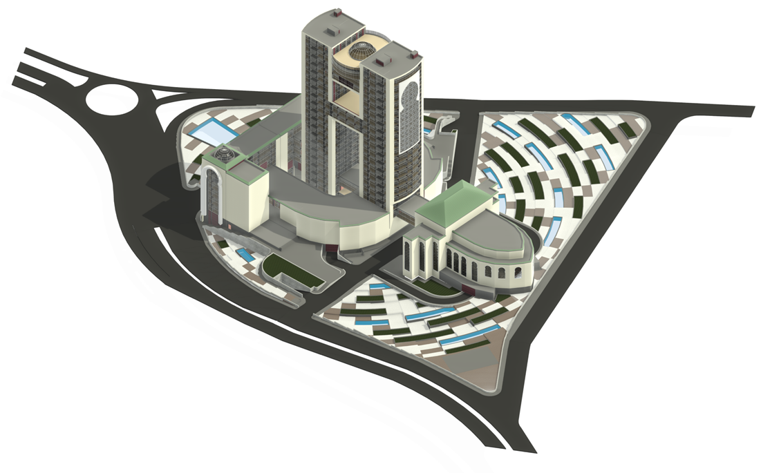 Grande Mosquée d'Alger headquarters building render