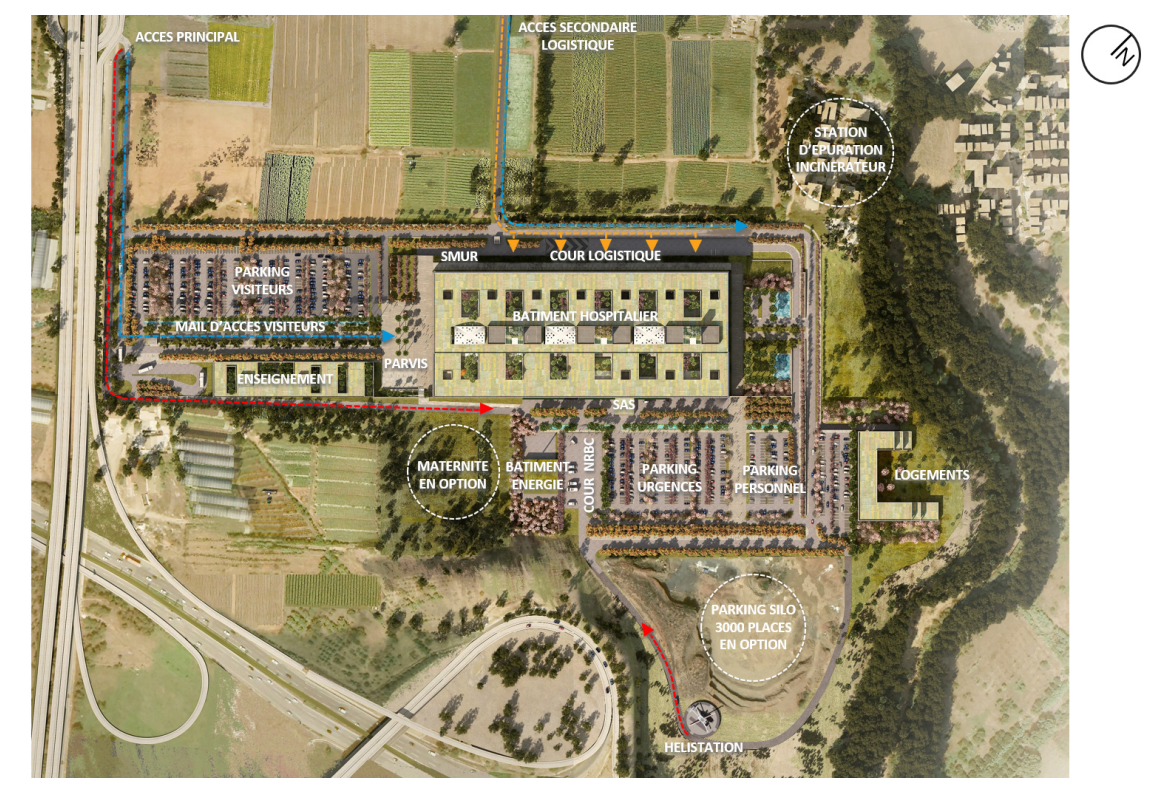 CHU Staoueli hospital site master plan