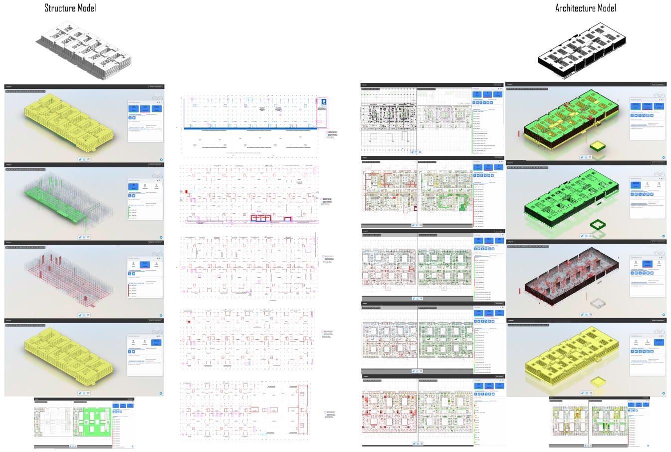 BIM 360 structure vs architecture model comparison